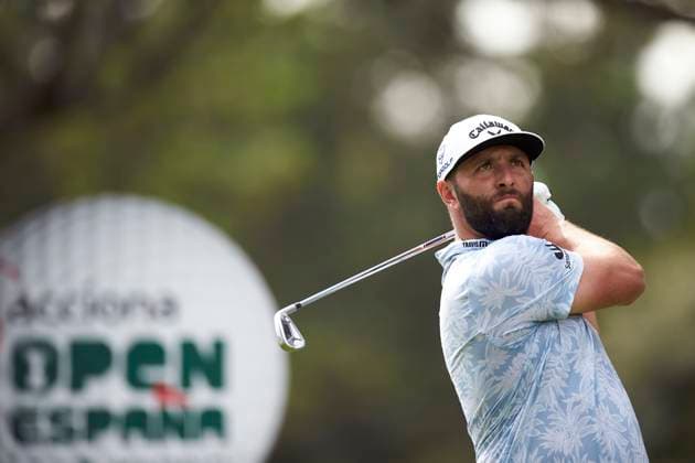 Acciona Open de Espana presented by Madrid - Day Two Jon Rahm of Spain plays a tee shot on the 3rd hole during Day Two of the Acciona Open de Espana presented by Madrid at Club de Campo Villa de Madrid on October 13, 2023, in Madrid, Spain. Madrid Club de Campo Villa de Madrid Madrid Spain RL_ACCMOESP_270 Copyright: xRicardoxLarreinax
