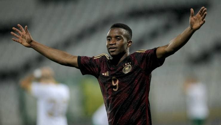 Sport Bilder des Tages 13.10.2023 Sofia Bulgaria-Germany U21, U 21 U-21 Under-21 European qualifiers men s football Youssoufa Moukoko Germany celebrte second scored goal :