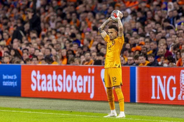 AMSTERDAM, 13-10-2023 JohanCruyff Arena, Football Euro2024 Qualifier between Netherlands and France. Netherlands player Quilindschy Hartman on the ball during the game Netherlands - France. Netherlands - France  x22733916x Copyright: