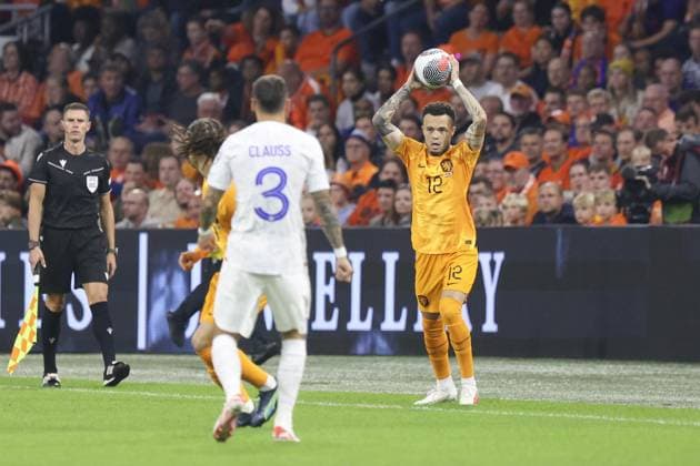 AMSTERDAM, 13-10-2023 JohanCruyff Arena, Football Euro2024 Qualifier between Netherlands and France. Netherlands player Quilindschy Hartman Netherlands - France  x22733934x Copyright: