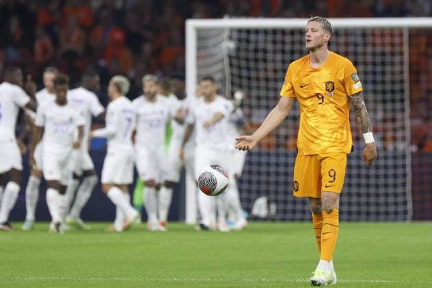 AMSTERDAM, 13-10-2023 JohanCruyff Arena, Football Euro2024 Qualifier between Netherlands and France. Netherlands player Wout Weghorst dejected after 0-1 Netherlands - France  x22733938x Copyright: