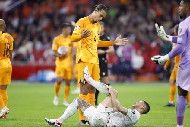 AMSTERDAM, 13-10-2023 JohanCruyff Arena, Football Euro2024 Qualifier between Netherlands and France. Netherlands player Virgil van Dijk Netherlands - France  x22734530x Copyright: