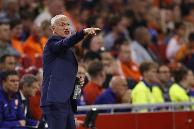 AMSTERDAM - France coach Didier Deschamps during the European Championship, EM, Europameisterschaft Qualifying match in group B between the Netherlands and France in the Johan Cruijff ArenA on October 13, 2023 in Amsterdam, the Netherlands. ANP MAURICE VAN STEEN UEFA EURO, EM, Europameisterschaft,Fussball 2024 Qualifying Round 2023 2024 xVIxANPxSportx xxANPxIVx 481001949 originalFilename: 481001949.jpg
