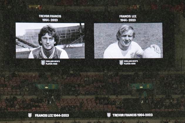 England v Australia International Friendly, Länderspiel, Nationalmannschaft Trevor Francis and Francis Lee remembered before the International Friendly match at Wembley Stadium, London Copyright: xPaulxChestertonx FIL-19107-0027 UK Newspapers OUT