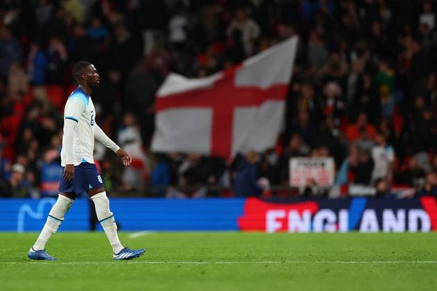 13th October 2023; Wembley Stadium, London, England; International Football Friendly, England versus Australia; Fikayo Tomoriof England at half time  ActionPlus12564032 ShaunxBrooks