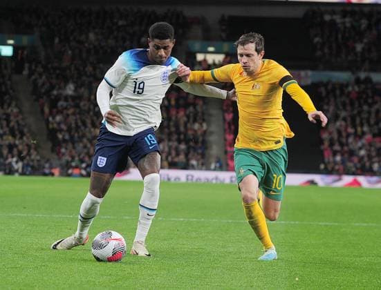 Football - 2023 International Friendly, Länderspiel, Nationalmannschaft - England vs Australia - Wembley Stadium - Friday 13th October 2023 Marcus Rashford of England Colorsport Andrew Cowie 