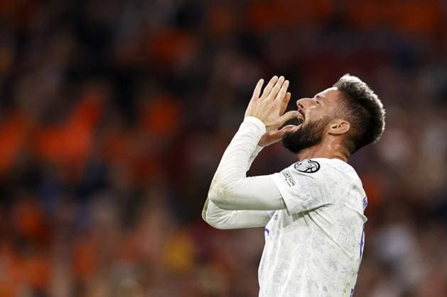 AMSTERDAM - Olivier Giroud of France during the European Championship, EM, Europameisterschaft Qualifying match in group B between the Netherlands and France at the Johan Cruijff ArenA on October 13, 2023 in Amsterdam, the Netherlands. ANP MAURICE VAN STEEN UEFA EURO, EM, Europameisterschaft,Fussball 2024 Qualifying Round 2023 2024 xVIxANPxSportx xxANPxIVx 481003580 originalFilename: 481003580.jpg