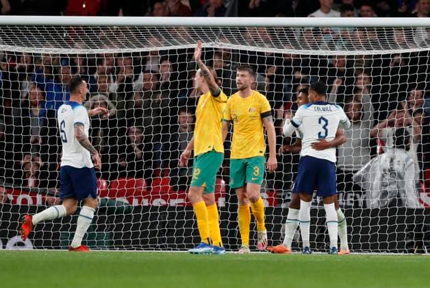 England v Australia International Friendly, Länderspiel, Nationalmannschaft Ollie Watkins of England celebrates scoring his side?s 1st goal during the International Friendly match at Wembley Stadium, London Copyright: xPaulxChestertonx FIL-19107-0112 UK Newspapers OUT