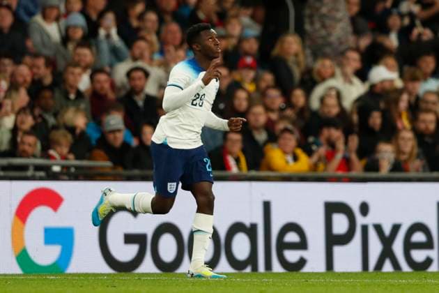 England v Australia International Friendly, Länderspiel, Nationalmannschaft Eddie Nketiah of England makes his debut during the International Friendly match at Wembley Stadium, London Copyright: xPaulxChestertonx FIL-19107-0086 UK Newspapers OUT
