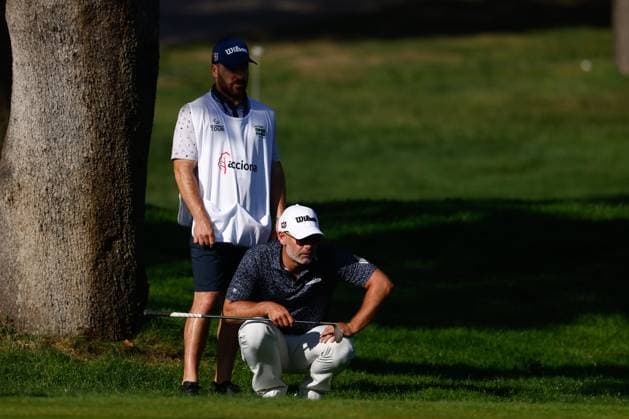 October 13, 2023, MADRID, MADRID, SPAIN: Paul Waring of England in action during Acciona Open de Espana, Round 2, Golf tournament celebrated at Club de Campo on October 13, 2023, in Madrid, Spain. MADRID SPAIN - ZUMAa181 20231013_zaa_a181_099 Copyright: xOscarxJ.xBarrosox