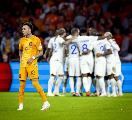 AMSTERDAM - Quilindschy Hartman of Holland is disappointed during the European Championship, EM, Europameisterschaft Qualifying match in group B between the Netherlands and France in the Johan Cruijff ArenA on October 13, 2023 in Amsterdam, the Netherlands. ANP KOEN VAN WEEL UEFA EURO, EM, Europameisterschaft,Fussball 2024 Qualifying Round 2023 2024 xVIxANPxSportx xxANPxIVx 481011641 originalFilename: 481011641.jpg