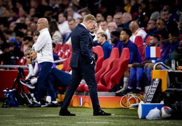 AMSTERDAM - Holland coach Ronald Koeman during the European Championship, EM, Europameisterschaft Qualifying match in group B between the Netherlands and France in the Johan Cruijff ArenA on October 13, 2023 in Amsterdam, the Netherlands. ANP KOEN VAN WEEL UEFA EURO, EM, Europameisterschaft,Fussball 2024 Qualifying Round 2023 2024 xVIxANPxSportx xxANPxIVx 481011653 originalFilename: 481011653.jpg