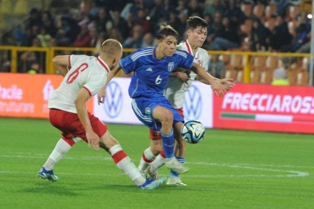Other - Under 20 - Italy vs Poland AMATUCCI LORENZO Italia vs Polonia elite league Catanzaro stadio nicoal ceravolo 13tt 2023 during Under 20 - Italy vs Poland, Other in Catanzaro, Italy, October 13 2023 Catanzaro Italy  Copyright: xIPAxSport ABACAx BRIPASport20231014_090 IPAxSport ABACAx BRIPASport20231014_090