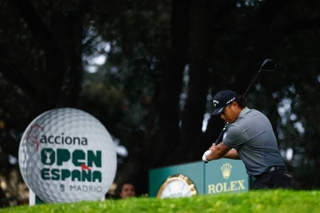 October 14, 2023, MADRID, MADRID, SPAIN: Gavin Green of Malaysia in action during Acciona Open de Espana, Round 3, Golf tournament celebrated at Club de Campo on October 14, 2023, in Madrid, Spain. MADRID SPAIN - ZUMAa181 20231014_zaa_a181_001 Copyright: xOscarxJ.xBarrosox