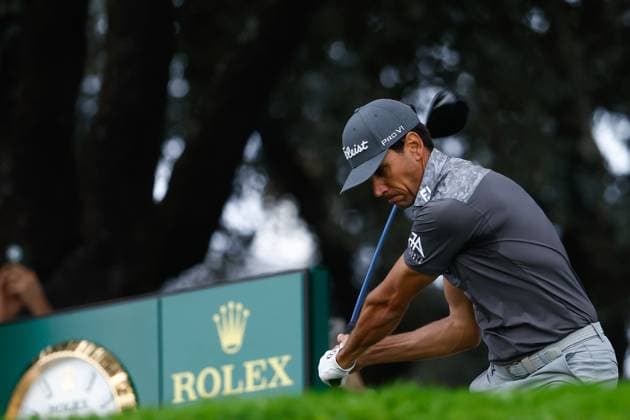 October 14, 2023, MADRID, MADRID, SPAIN: Rafa Cabrera of Spain in action during Acciona Open de Espana, Round 3, Golf tournament celebrated at Club de Campo on October 14, 2023, in Madrid, Spain. MADRID SPAIN - ZUMAa181 20231014_zaa_a181_013 Copyright: xOscarxJ.xBarrosox
