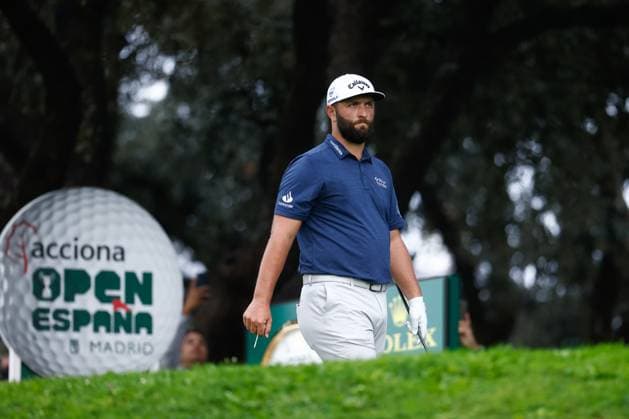 October 14, 2023, MADRID, MADRID, SPAIN: Jon Rahm of Spain in action during Acciona Open de Espana, Round 3, Golf tournament celebrated at Club de Campo on October 14, 2023, in Madrid, Spain. MADRID SPAIN - ZUMAa181 20231014_zaa_a181_015 Copyright: xOscarxJ.xBarrosox