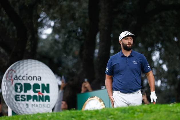 October 14, 2023, MADRID, MADRID, SPAIN: Jon Rahm of Spain in action during Acciona Open de Espana, Round 3, Golf tournament celebrated at Club de Campo on October 14, 2023, in Madrid, Spain. MADRID SPAIN - ZUMAa181 20231014_zaa_a181_016 Copyright: xOscarxJ.xBarrosox