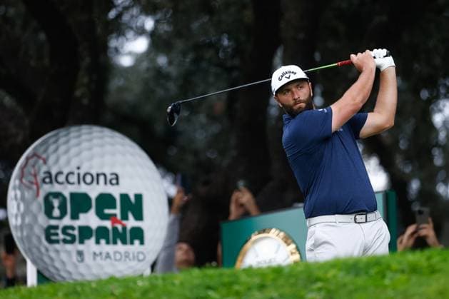 October 14, 2023, MADRID, MADRID, SPAIN: Jon Rahm of Spain in action during Acciona Open de Espana, Round 3, Golf tournament celebrated at Club de Campo on October 14, 2023, in Madrid, Spain. MADRID SPAIN - ZUMAa181 20231014_zaa_a181_017 Copyright: xOscarxJ.xBarrosox