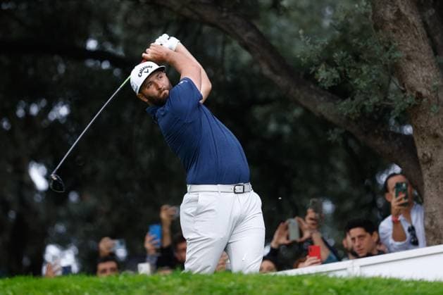 October 14, 2023, MADRID, MADRID, SPAIN: Jon Rahm of Spain in action during Acciona Open de Espana, Round 3, Golf tournament celebrated at Club de Campo on October 14, 2023, in Madrid, Spain. MADRID SPAIN - ZUMAa181 20231014_zaa_a181_020 Copyright: xOscarxJ.xBarrosox