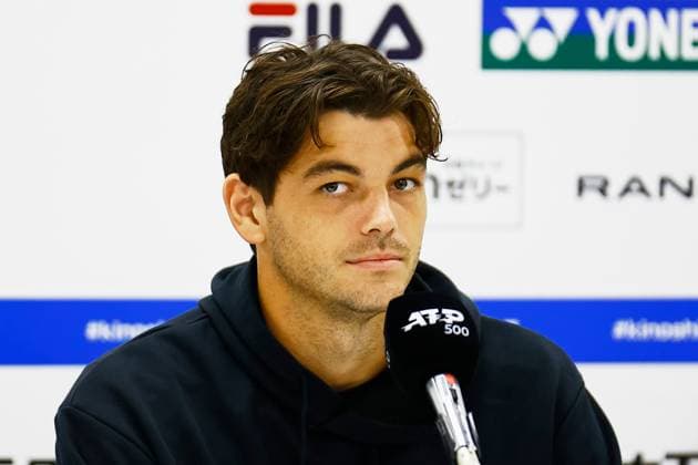 October 15, 2023, Tokyo, Japan: American professional tennis player Taylor FRITZ attends a news conference during the Kinoshita Group Japan Open Tennis Championships 2023 at the Ariake Coliseum. This is the longest-running ATP, Tennis Herren Tour tournament in Asia, first held in 1972. The tournament runs from October 16 to 22. Tokyo Japan - ZUMAm191 20231015_aap_m191_013 Copyright: xRodrigoxReyesxMarinx