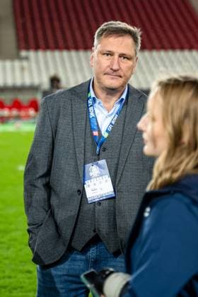 Sport1 Moderator Roman Motzkus GER, Potsdam Royals vs Schwaebisch Hall Unicorns, GFL, Saison 2023, GFL-Bowl, Finale, 14.10.2023, GER, Potsdam Royals vs Schwaebisch Hall Unicorns, GFL, Saison 2023, GFL-Bowl, Finale, 14.10.2023 Essen Copyright: xEibner-Pressefoto FlorianxWolfx EP_FWF