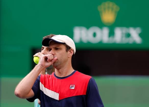 (231015) -- SHANGHAI, Oct. 15, 2023 -- Marcel Granollers of Spain Horacio Zeballos (R) of Argentina react during the men s doubles final between Marcel Granollers of Spain Horacio Zeballos of Argentina and Rohan Bopanna of India Matthew Ebden of Australia at the ATP, Tennis Herren World Tour Shanghai Masters tennis tournament at Qizhong Forest Sports City Arena in Shanghai, east China, Oct. 15, 2023. ) (SP)CHINA-SHANGHAI-TENNIS-ATP TOUR-SHANGHAI MASTERS(CN) WangxLili 