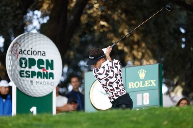 October 15, 2023, MADRID, MADRID, SPAIN: Todd Clements of England in action during Acciona Open de Espana, Round 4, Golf tournament celebrated at Club de Campo on October 15, 2023, in Madrid, Spain. MADRID SPAIN - ZUMAa181 20231015_zaa_a181_006 Copyright: xOscarxJ.xBarrosox