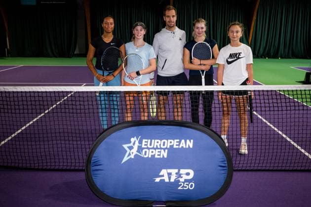 French Richard Gasquet poses for the photographer during the European Open Tennis ATP, Tennis Herren tournament, in Antwerp, Sunday 15 October 2023. JASPERxJACOBS  x77774720x