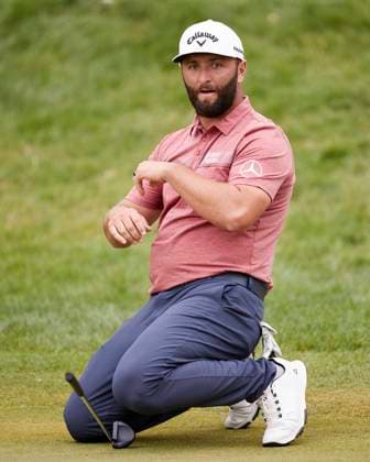 Acciona Open de Espana presented by Madrid - Day Four Jon Rahm of Spain reacts on the 18th hole during Day Four of the Acciona Open de Espana presented by Madrid at Club de Campo Villa de Madrid on October 15, 2023, in Madrid, Spain. Madrid Club de Campo Villa de Madrid Madrid Spain RL_ACCMOESP_707 Copyright: xRicardoxLarreinax