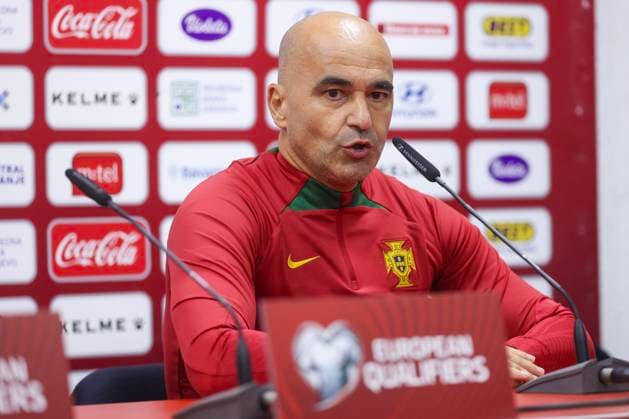 Zenica: press conference, PK, Pressekonferenz of the Portuguese football team Head coach of the Portuguese national football team Roberto Martinez during the press conference of the national football team of Portugal before the match against the national team, Nationalteam of Bosnia and Herzegovina, in Zenica, Bosnia and Herzegovina, on Oct 15, 2023. ArminxDurgut PIXSELL