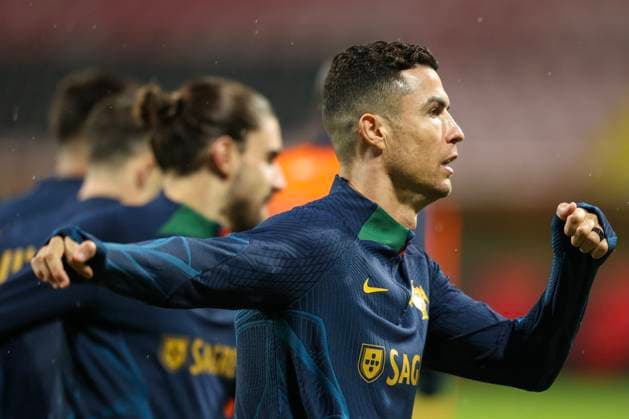 Training of the Portuguese football team Cristiano Ronaldo during training of the Portuguese football team at Bilino Polje before the match against Bosnia and Herzegovina, in Zenica, Bosnia and Herzegovina, on Oct 15, 2023. ArminxDurgut PIXSELL