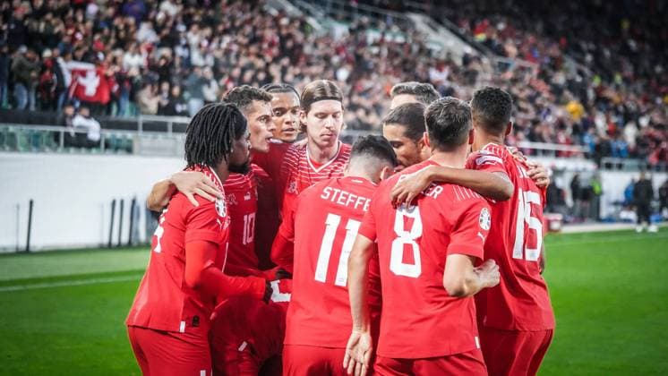 15.10.2023; St. Gallen, Schweiz, Europa - European Qualifiers EM Qualifikation - Nationalmannschaft Schweiz vs. Belarus - Stadion: kybunpark, St. Gallen