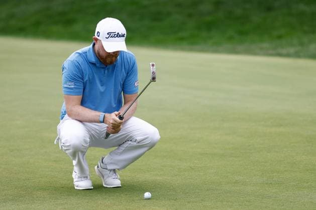 October 15, 2023, MADRID, MADRID, SPAIN: Nathan Kimsey of England looks on during Acciona Open de Espana, Round 4, Golf tournament celebrated at Club de Campo on October 15, 2023, in Madrid, Spain. MADRID SPAIN - ZUMAa181 20231015_zaa_a181_230 Copyright: xOscarxJ.xBarrosox