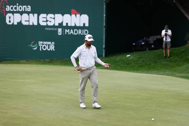 October 15, 2023, MADRID, MADRID, SPAIN: Matthieu Pavon of France in action during Acciona Open de Espana, Round 4, Golf tournament celebrated at Club de Campo on October 15, 2023, in Madrid, Spain. MADRID SPAIN - ZUMAa181 20231015_zaa_a181_231 Copyright: xOscarxJ.xBarrosox