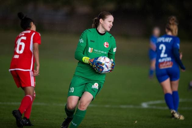 Frauen-Regionalliga Nordost: 1. FFV Erfurt vs. 1. FC Union Berlin; Erfurt; 15.10.2023 Laura Kalbe ( 20; 1. FFV Erfurt) Frauen-Regionalliga Nordost: 1. FFV Erfurt vs. 1. FC Union Berlin; Hauptplatz Sportforum Johannesplatz Erfurt; 15.10.2023 Copyright: xBEAUTIFULxSPORTS Duehringx