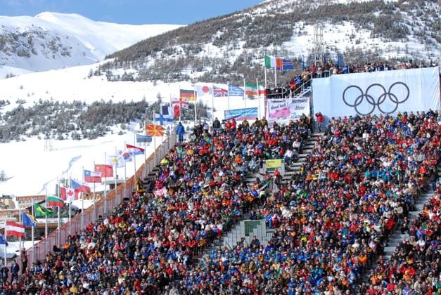 Torino 2006 Winter Olympic Games, Olympische Spiele, Olympia, OS General View, FEBRUARY 20, 2006 - Alpine Skiing : Mens Giant Slalom during the Torino 2006 Winter Olympic Games at Sestriere Colle Borgata and San Sicario Fraiteve, Torino, Italy. (Photo by Masakazu Watanabe AFLO (005)  Copyright: xJunxTsukidax 268499