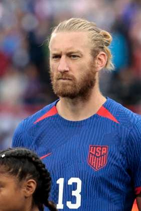 EAST HARTFORD, CT - OCTOBER 14: United States defender Tim Ream (13) before a match between the United Sates and Germany on October 14, 2023, at Pratt & Whitney Stadium in East Hartford, Connecticut. (Photo by Fred Kfoury III Icon Sportswire) SOCCER: OCT 14 USA vs Germany EDITORIAL USE ONLY Icon482231014170