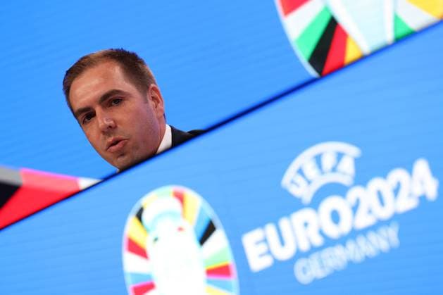 Frankfurt am Main am 16.Oktober 2023 Deutsche Bank Park Medientermin der EURO 2024 GmbH v.l., Philipp Lahm, Turnierdirektor der UEFA EURO, EM, Europameisterschaft,Fussball 2024 Copyright: JoaquimxFerreira