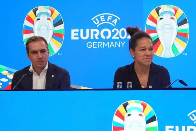EURO 2024 Turnierdirektor Philipp Lahm und DFB-Vizepräsidentin Celia Sasic - 16.10.2023: EURO 2024 Partnerschaft DFB VDV