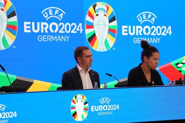 EURO 2024 Turnierdirektor Philipp Lahm, DFB-Vizepräsidentin Celia Sasic - 16.10.2023: EURO 2024 Partnerschaft DFB VDV