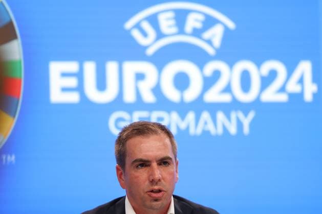 Frankfurt am Main am 16.Oktober 2023 Deutsche Bank Park Medientermin der EURO 2024 GmbH v.l., Philipp Lahm, Turnierdirektor der UEFA EURO, EM, Europameisterschaft,Fussball 2024 Copyright: JoaquimxFerreira