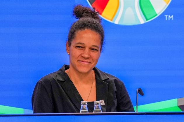 DFB-Vizepräsidentin Celia Sasic - 16.10.2023: EURO 2024 Partnerschaft DFB VDV