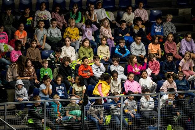 Illustration picture shows fans during a qualifications match for the European Open Tennis ATP, Tennis Herren tournament, in Antwerp, Monday 16 October 2023. JASPERxJACOBS  x77842686x