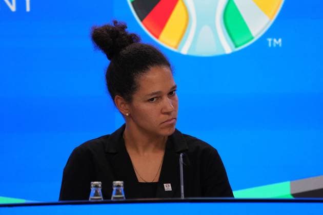 DFB Vizepräsidentin Celia Sasic - 16.10.2023: EURO 2024 Partnerschaft DFB VDV
