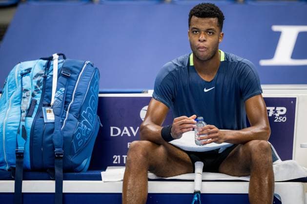 French Giovanni Mpetshi Perricard pictured during a qualifications match for the European Open Tennis ATP, Tennis Herren tournament, in Antwerp, Monday 16 October 2023. JASPERxJACOBS  x77844793x