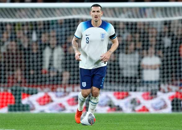 England v Australia - International Friendly, Länderspiel, Nationalmannschaft Lewis Dunk of England on the ball during the international friendly match between England and Australia at Wembley Stadium on October 13, 2023 in London, England. London Wembley Stadium London United Kingdom Copyright: xRichardxSellers Sportsphoto APLx 13957577