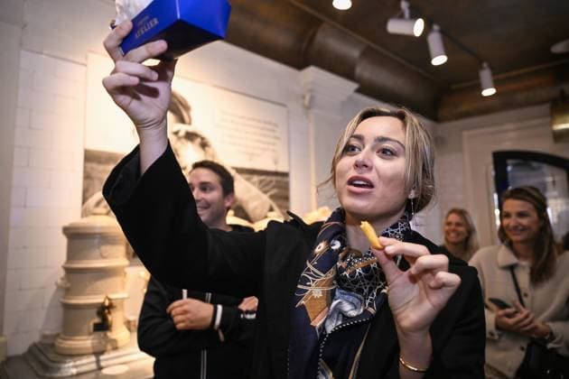 Sport Bilder des Tages Tsitsipas girlfriend Paula Badosa pictured during the media day of the European Open Tennis ATP, Tennis Herren tournament, at the Frites Atelier of Sergio Herman , in Antwerp, Monday 16 October 2023. LAURIExDIEFFEMBACQ  x77849711x