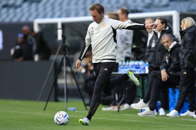 Sport Bilder des Tages RECORD DATE NOT STATED Seleccion Mexico 2023 Germany Training Session Julian Nagelsmann head coach during Germany team training session prior to the friendly preparation match against the Mexican national team, Nationalteam (Mexico), at Lincoln Financial Field Stadium, on October 16, 2023. <br><br> Julian Nagelsmann Director Tecnico durante entrenamiento de Alemania previo al partido amistoso de preparacion contra la Seleccion Mexicana (Mexico), en el Lincoln Financial Field Stadium, el 16 de Octubre de 2023. PHILADELPHIA PENSILVANIA UNITED STATES  Copyright: xUlisesxNaranjox 20231016160253_SMN_23_GER_TRAIN_NAGELSMANN59