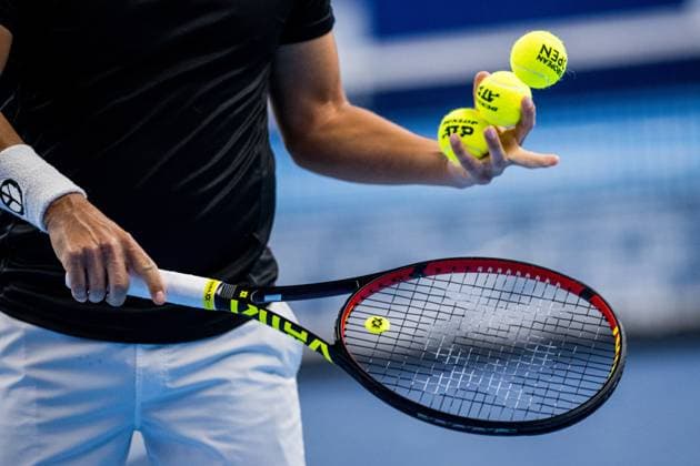 Illustration picture taken during a first round doubles match at the European Open Tennis ATP, Tennis Herren tournament, in Antwerp, Tuesday 17 October 2023. JASPERxJACOBS  x77908643x