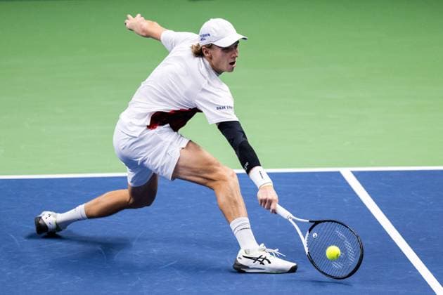 231017 Emil Ruusuvuori of Finland during day 4 of the Nordic Open tennis tournament on October 17, 2023 in Stockholm. Photo: Emma Wallskog BILDBYRAN COP 320 EW0269 tennis nordic open dag 4 bbeng Copyright: EMMAxWALLSKOG BB231017EW022